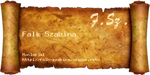 Falk Szabina névjegykártya
